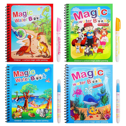 Magic Water Book for Kids – Reusable Coloring & Learning Book 🎨
